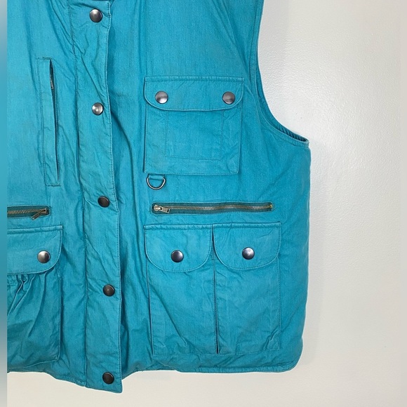 VINTAGE FOXLAND 🦊 MENS DOWN FILLED PUFFER VEST WITH MULTIPLE POCKETS MEDIUM - Picture 6 of 14